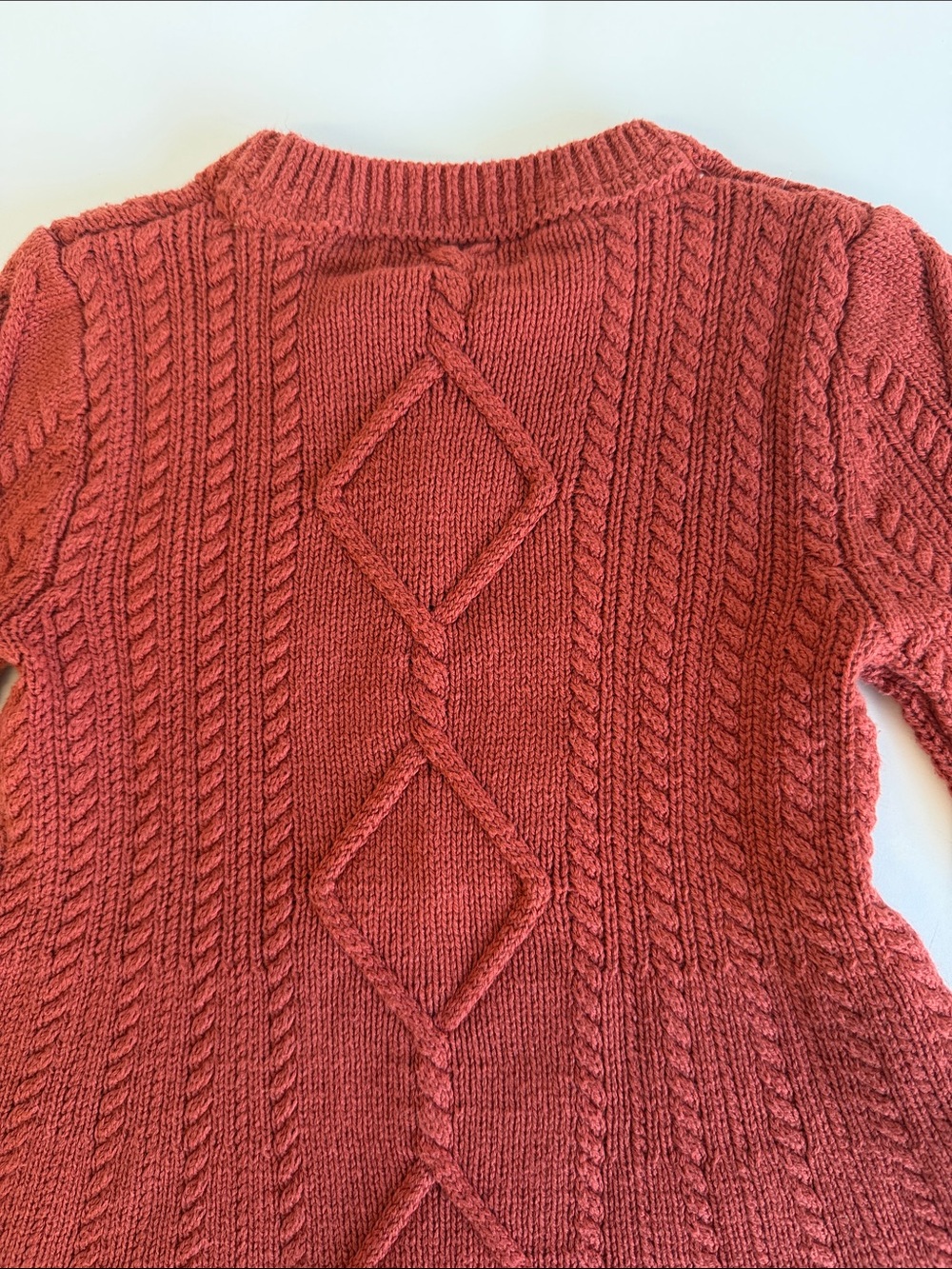 Cupcakes and Cashmere Toddler's Daisy Coral Cable Knit Sweater Dress - Picture 9 of 14